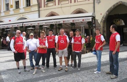 Fra Arsenal Denmarks tur til Prag i august 2007